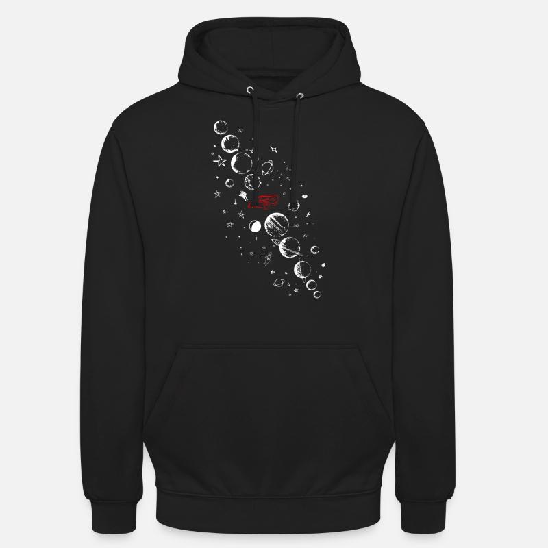 TESLA ROADSTER DANS L’ESPACE - Sweat-shirt à capuche unisexe - noir