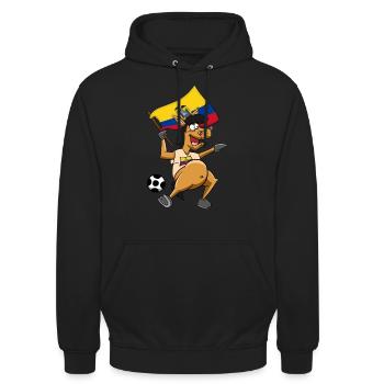 Fan Pferd Ecuador - Unisex Hoodie - Schwarz - Vorne - Alina (178cm) & Michal (187cm)