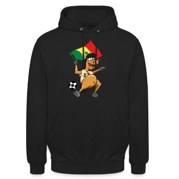 Fan Pferd Senegal - Unisex Hoodie - Schwarz - Vorne - Alina (178cm) & Michal (187cm)