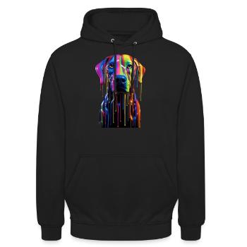 Rainbow Dog - Unisex Hoodie - black - Front - Alina (178cm) & Michal (187cm)
