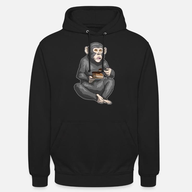 Gâteau d’anniversaire singe - Sweat-shirt à capuche unisexe - noir
