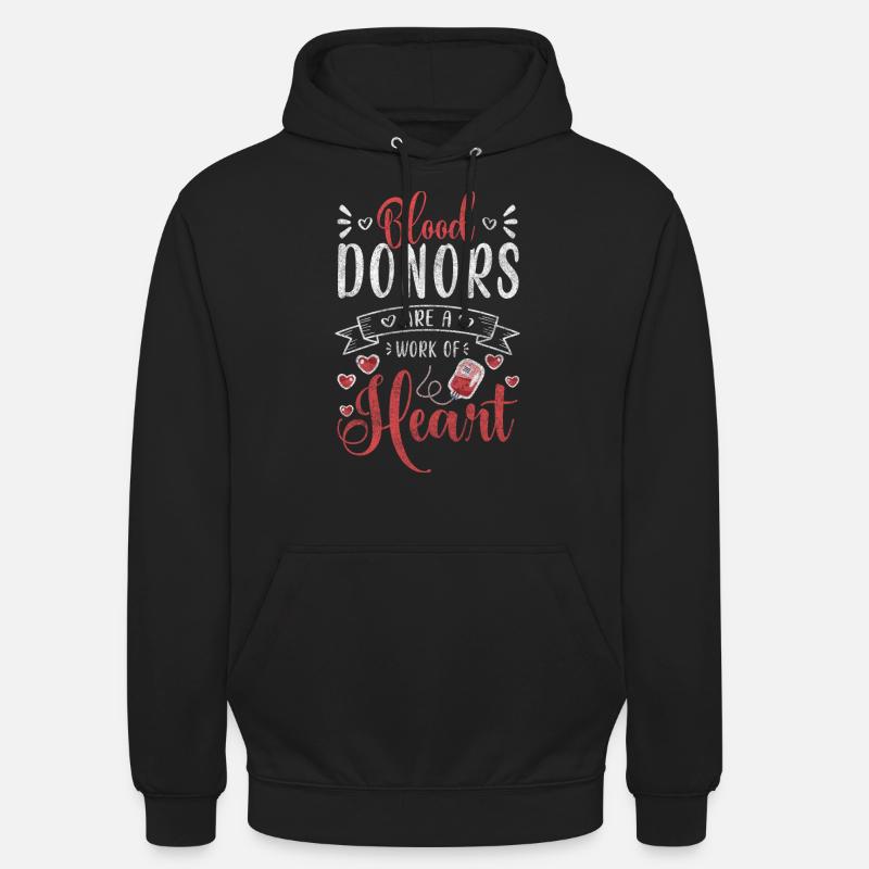 Donneurs de sang ensemble - Sweat-shirt à capuche unisexe - noir