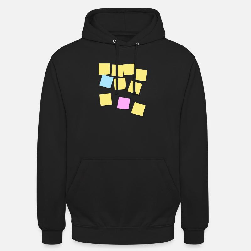 Post-it notes - Sweat-shirt à capuche unisexe - noir