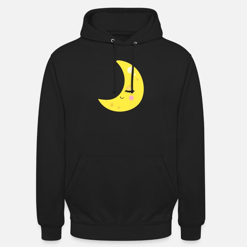 Mond - Unisex Hoodie - Schwarz