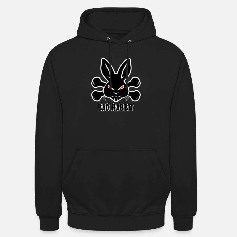 Bad Rabbit Lapin - Sweat-shirt à capuche unisexe - noir