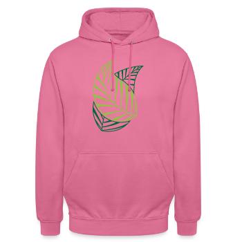 Streetwear vert - Sweat-shirt à capuche unisexe - rose - Devant - Alina (178cm) & Michal (187cm)