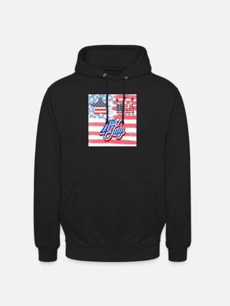 USA, stars and belts - Unisex Hoodie - black