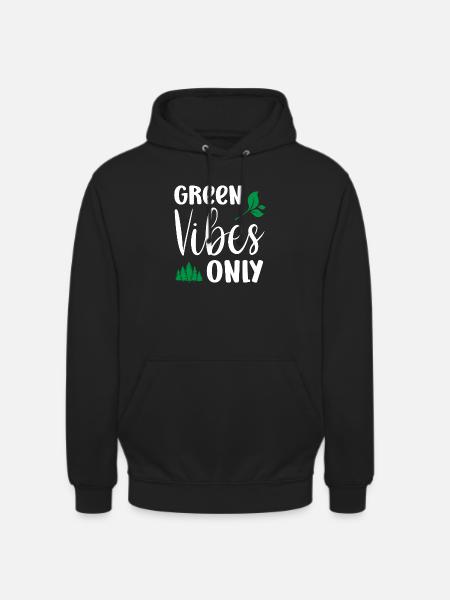 Green Vibes Only - Unisex Hoodie - black