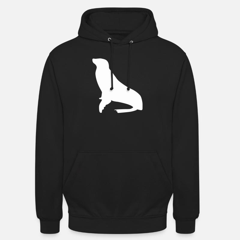 Sceau 1 - Sweat-shirt à capuche unisexe - noir