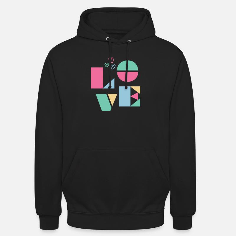Amour pastel - Sweat-shirt à capuche unisexe - noir