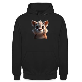 Funny animal - Unisex Hoodie - black - Front - Alina (178cm) & Michal (187cm)