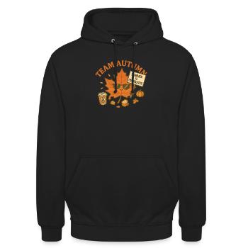 Team Autumn - Summer is Overrated - Unisex Hoodie - Schwarz - Vorne - Alina (178cm) & Michal (187cm)