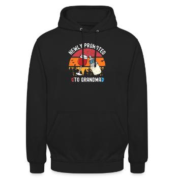 Vêtements et accessoires drôles de grand-mère nouvellement promus - Sweat-shirt à capuche unisexe - noir - Devant - Alina (178cm) & Michal (187cm)