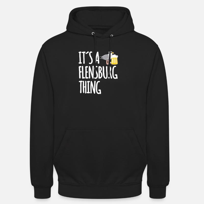 C’est une affaire de Flensburg - Sweat-shirt à capuche unisexe - noir