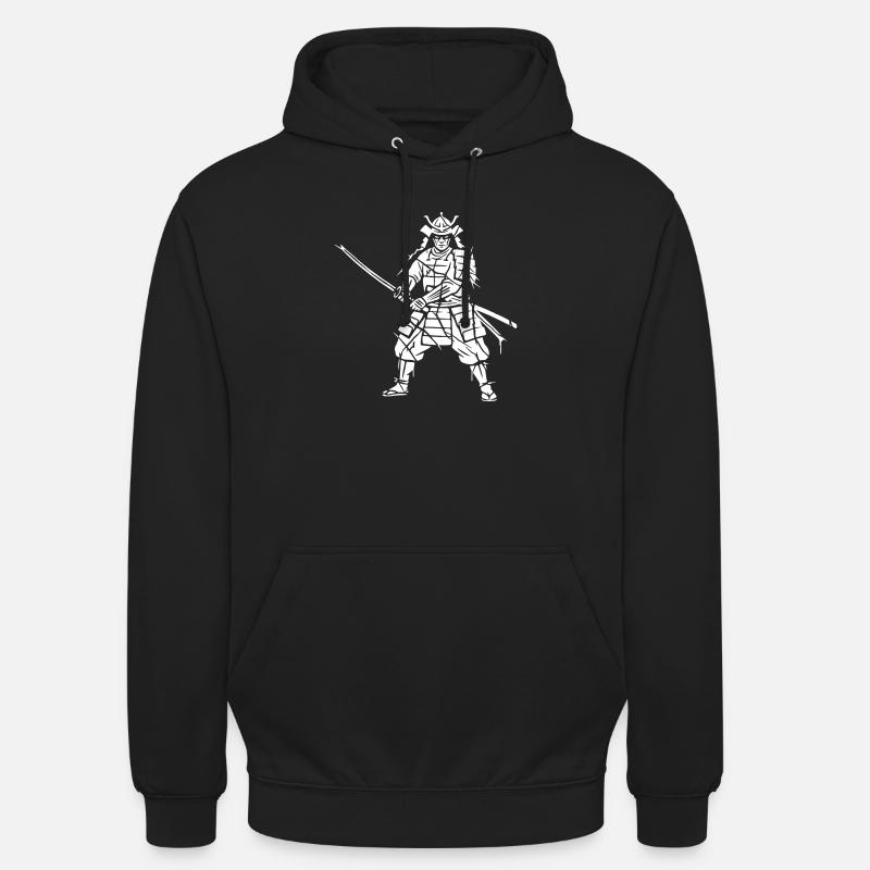Samurai Splitter Mosaik Kunst Vektor - Unisex Hoodie - Schwarz