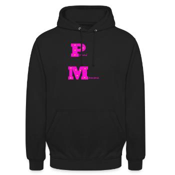 Pony mom pink with stars - Unisex Hoodie - black - Front - Alina (178cm) & Michal (187cm)