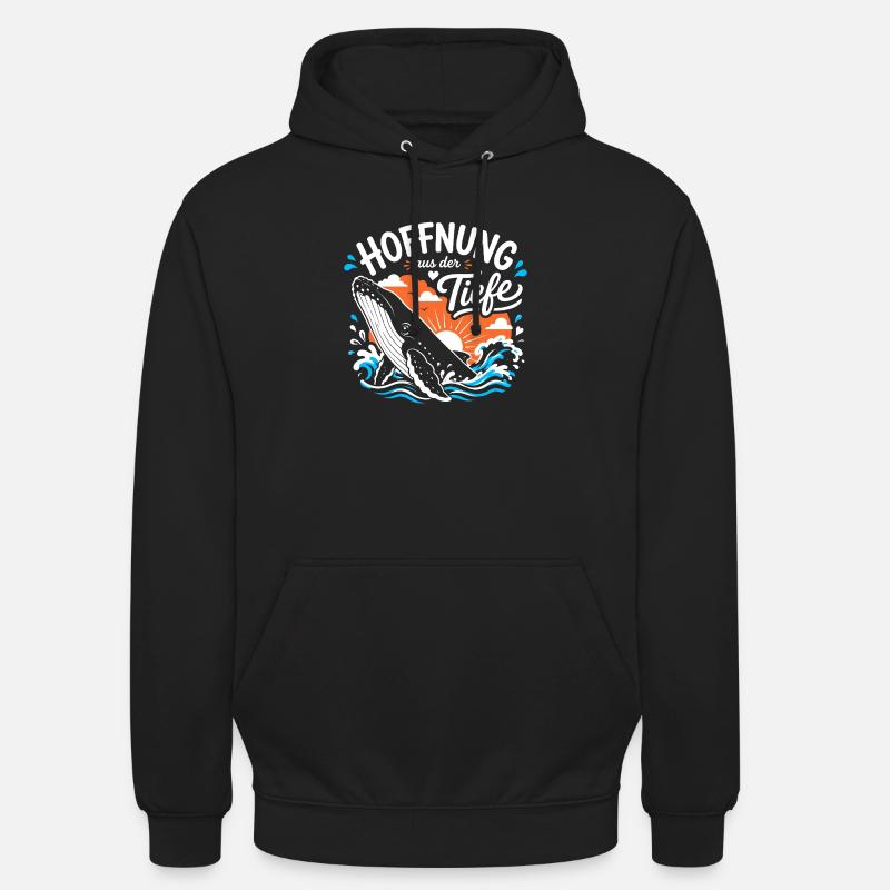 Hoffnung aus der Tiefe - Unisex Hoodie - Schwarz
