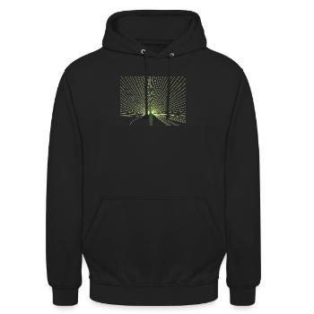 Tropischer Palmer - Unisex Hoodie - Schwarz - Vorne - Alina (178cm) & Michal (187cm)