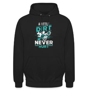 Mountainbike Downhill Fahrrad Radfahrer - Unisex Hoodie - Schwarz - Vorne - Alina (178cm) & Michal (187cm)