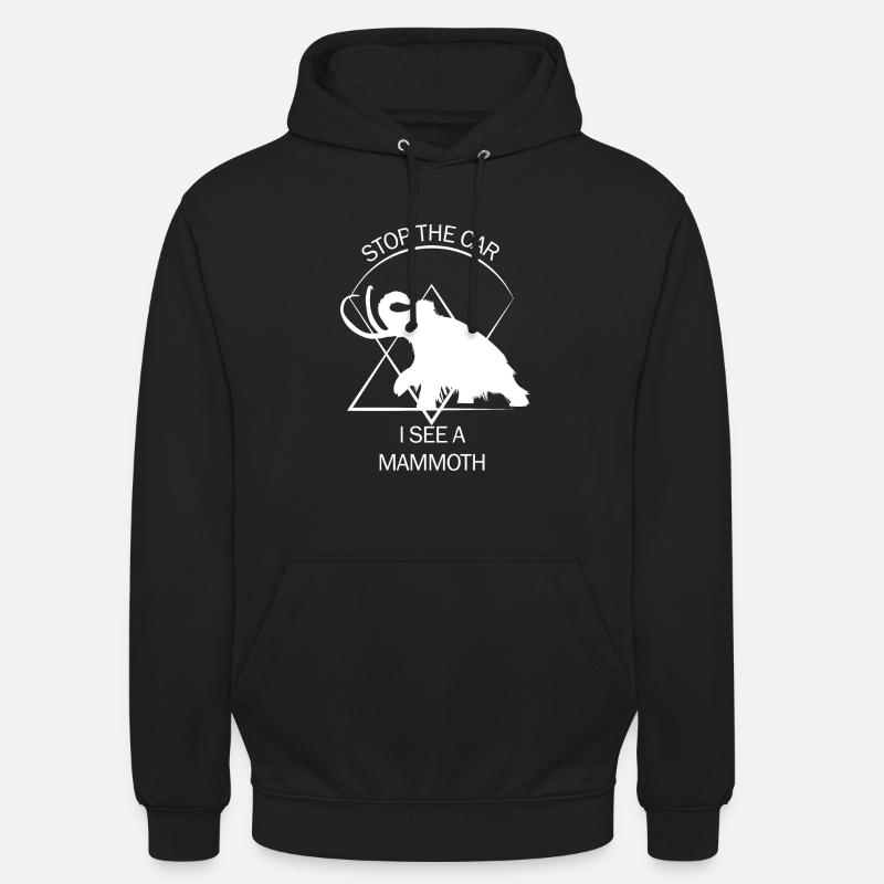 Drôle de mammouth Âge de pierre Conception de l’âge de glace Préhistorique - Sweat-shirt à capuche unisexe - noir