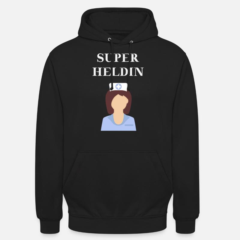 Krankenschwester - Superheldin Geschenkidee - Unisex Hoodie - Schwarz