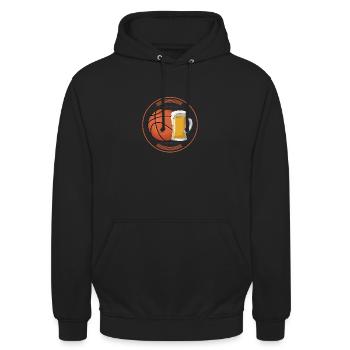 Bierkrug Alkohol Basketball Sportler Geschenkidee - Unisex Hoodie - Schwarz - Vorne - Alina (178cm) & Michal (187cm)