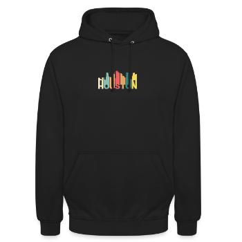 Houston Texas City Lone Star Gift Idea États-Unis - Sweat-shirt à capuche unisexe - noir - Devant - Alina (178cm) & Michal (187cm)