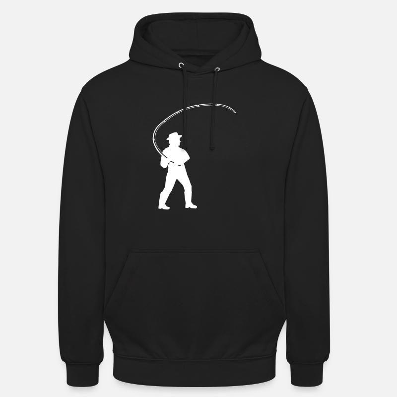 pêche - Sweat-shirt à capuche unisexe - noir