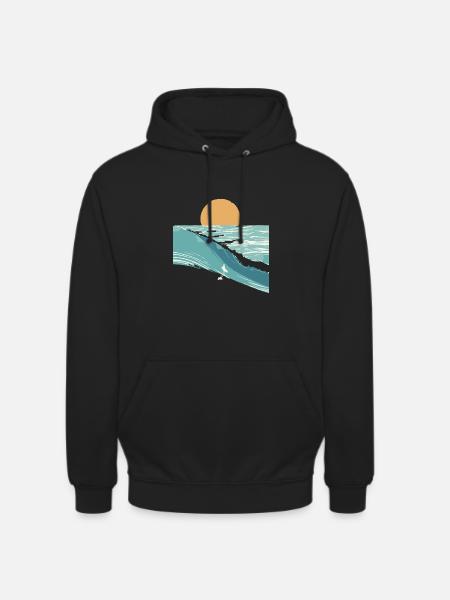 Surfer in den Wellen - Unisex Hoodie -