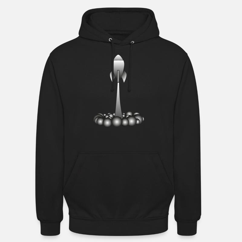 Rakete rocket - Unisex Hoodie - Schwarz