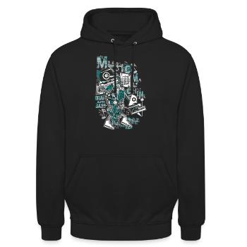 Jungle Music - Unisex Hoodie - Schwarz - Vorne - Alina (178cm) & Michal (187cm)