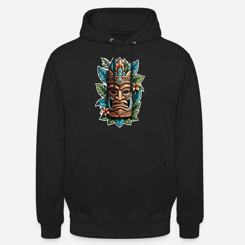Tiki Beach - Polynesia Statue - Unisex Hoodie - black