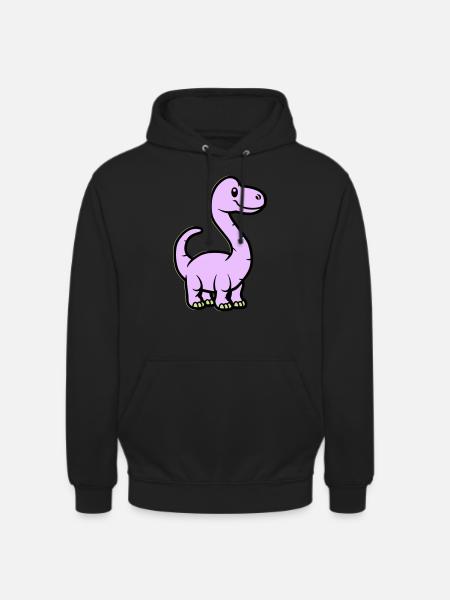 Dinosaur Brontosaurus Comic - Unisex Hoodie - black