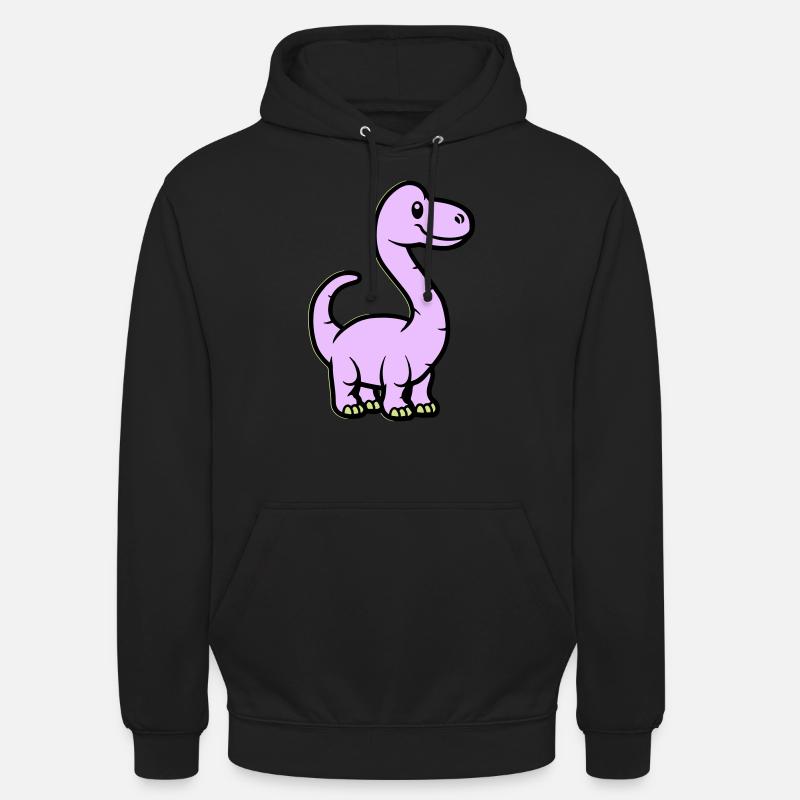 Dinosaurier Brontosaurus Comic - Unisex Hoodie - Schwarz
