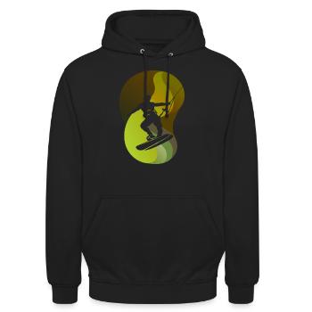 Wakeboarding Wakeboarder Water Sports - Unisex Hoodie - black - Front - Alina (178cm) & Michal (187cm)
