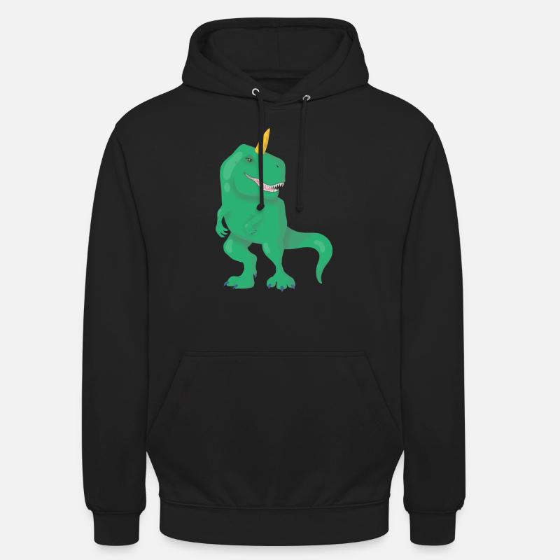 Dino Einhorn T-Rex - Sweat-shirt à capuche unisexe - noir