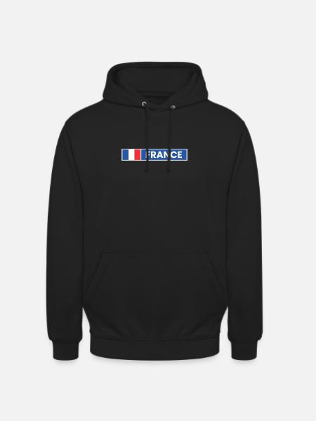 France National Flag - Unisex Hoodie - black