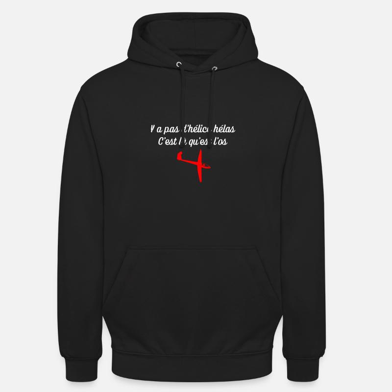 Y a pas d hélice hélas - Sweat-shirt à capuche unisexe - noir