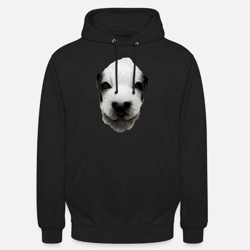 Visage de chiot - Sweat-shirt à capuche unisexe - noir