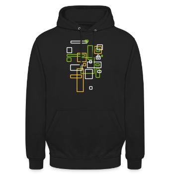 Pattern - Abstract - Unisex Hoodie - black - Front - Alina (178cm) & Michal (187cm)