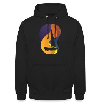 Yacht marin - Sweat-shirt à capuche unisexe - noir - Devant - Alina (178cm) & Michal (187cm)