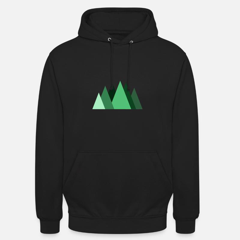 triangle forest - Unisex Hoodie - black