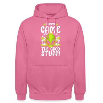 Ufo Lustig Außerirdisch Untertasse - Unisex Hoodie - Pink - Vorne - Alina (178cm) & Michal (187cm)