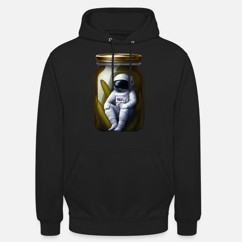 Astronaut im Gurkenglas - Unisex Hoodie - Schwarz