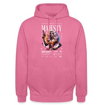 Bewaffnete Majestät - LGBTQ+ Stolz - Unisex Hoodie - Pink - Vorne - Alina (178cm) & Michal (187cm)