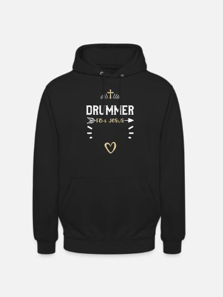 Drummer for Jesus - Jesus - Unisex Hoodie - black