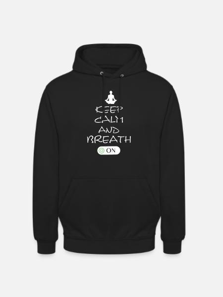 Inhale Exhale - Unisex Hoodie - Schwarz