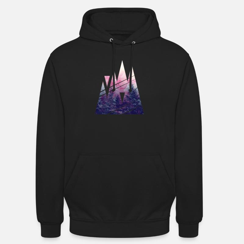 Forme de Woods - Sweat-shirt à capuche unisexe - noir