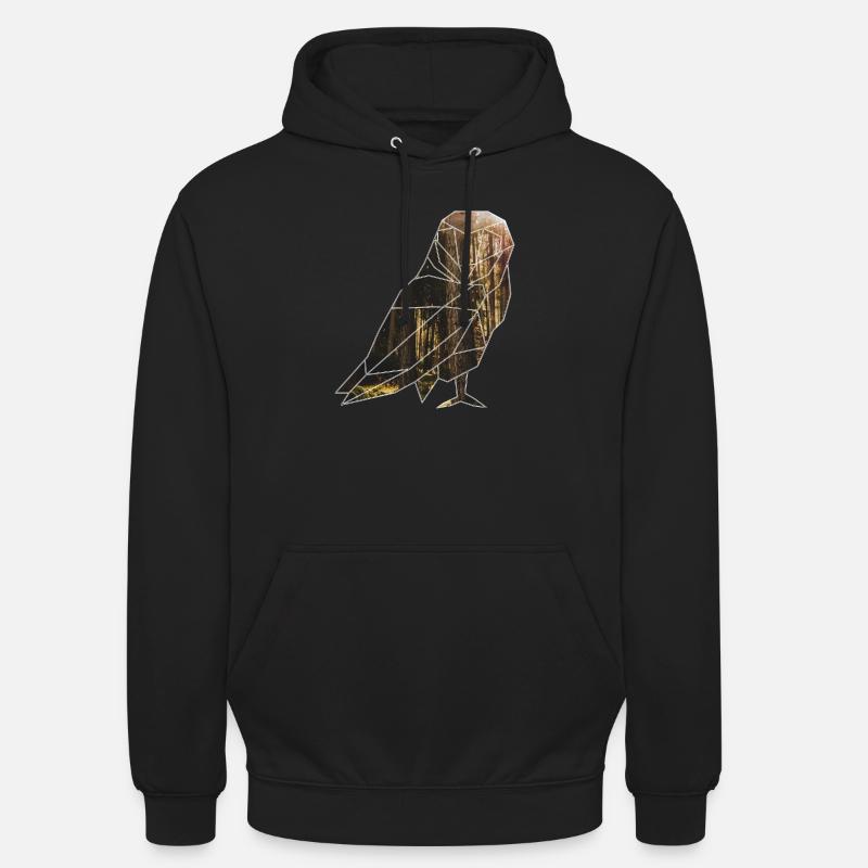 Die Eule im wald - Unisex Hoodie - Schwarz