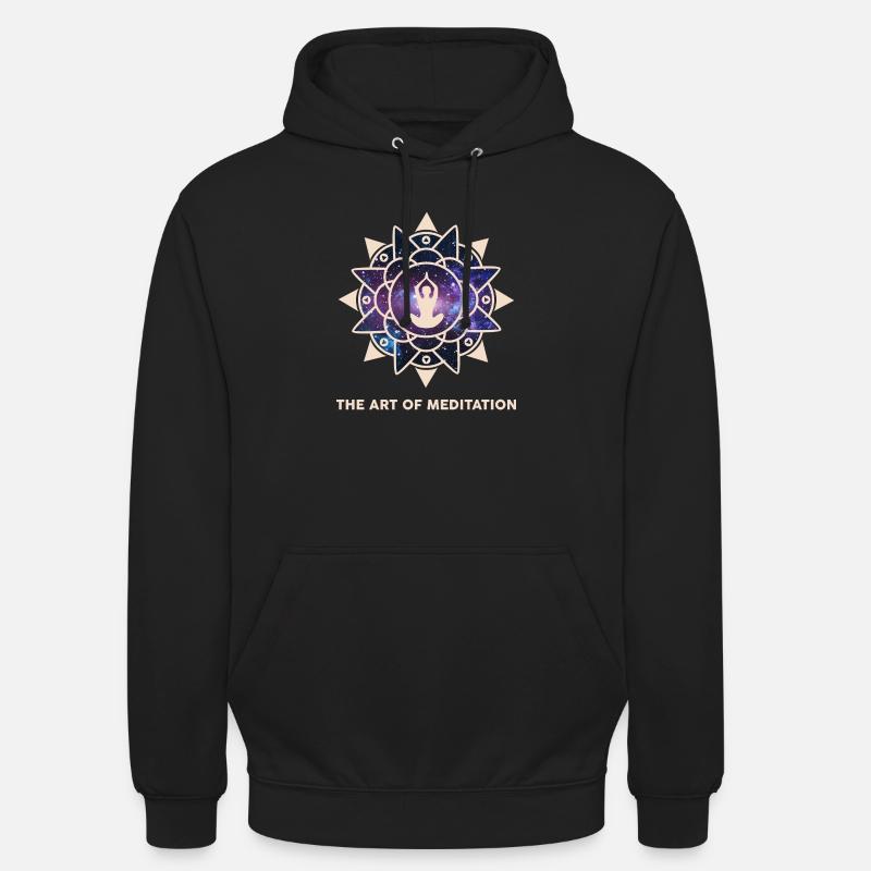 L’art de l’espace de méditation - Sweat-shirt à capuche unisexe - noir